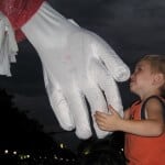 Shaking hands with Tiny at the Festival on Main in Longmont, CO