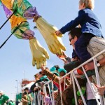 Shaking hands with the crowd at the Denver St. Patrick's Parade.