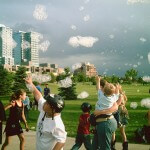 Solar powered Bubble Tower at the Denver Skate Park