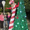 Stretch the Giant Candy Cane and Dancing Christmas Tree at the Surprise Party