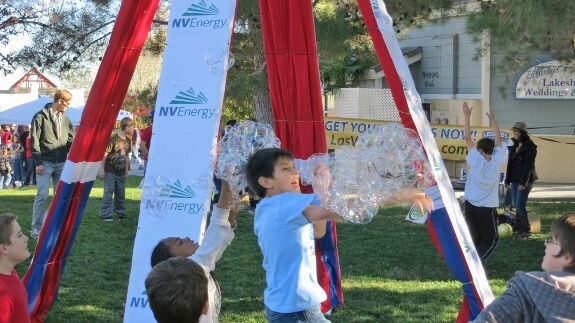 NV Energy sponsors the BubbleYou® Bubble Tower -the world's biggest bubble toy !® 