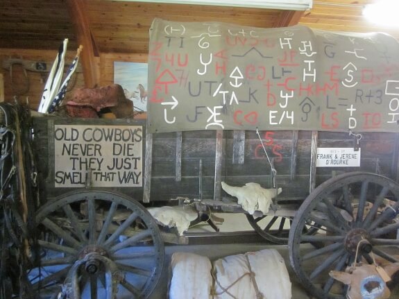 Inside the Cowboy Museum in Gordon, NE