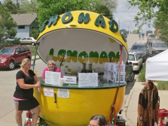 Main squeeze Lemon Aid Stand!  For your giant thirst, this giant lemon !  Not too tart, not too sweet, just right!