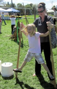 So fun! Splits on stilts!