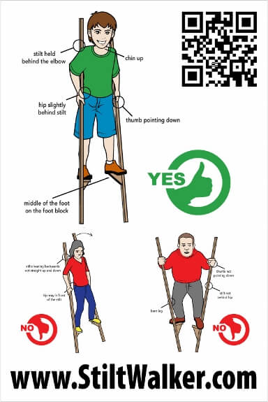 How to walk on stilts poster